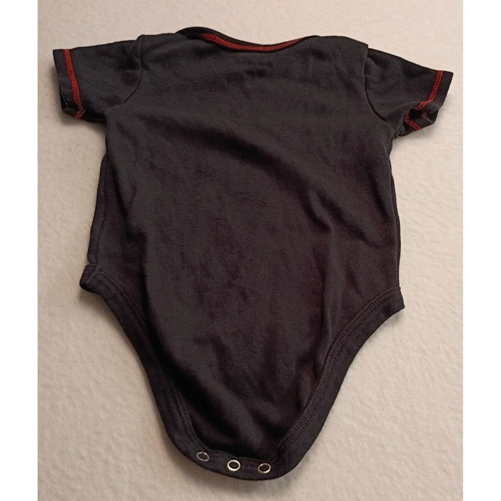 MLB Baby Baltimore Orioles Bodysuit Navy Blue Red 6M Baseball Fan Gear Cotton